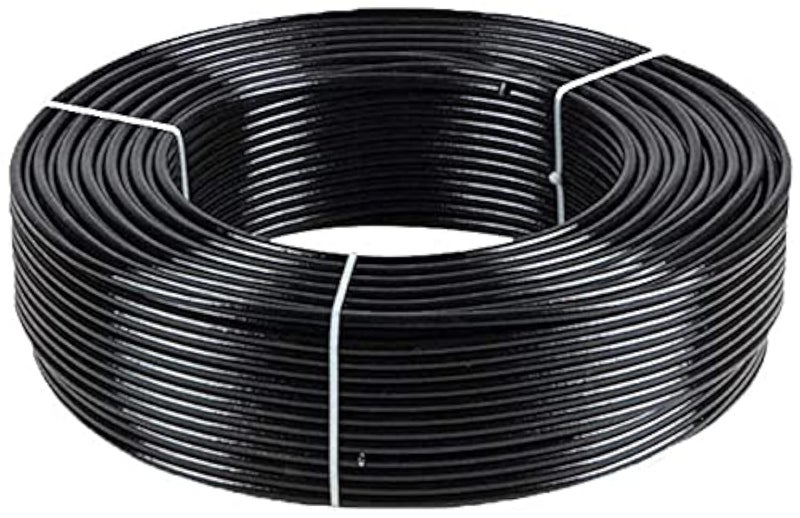 TYESMER 50 FT Nylon Air Hose, 1/4 Inch OD, Black, Air Brake Tubing, 15 Meters, 0.331 kg, 6.35 mm OD, 50 Feet, 3.2 MPa Working Pressure, 6.3 MPa Burst Pressure, -40C to +100C Temperature Range - Image 1
